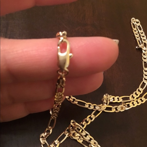 Accessories 14k Gold Plated Figaro Necklace Wont Tarnish Poshmark